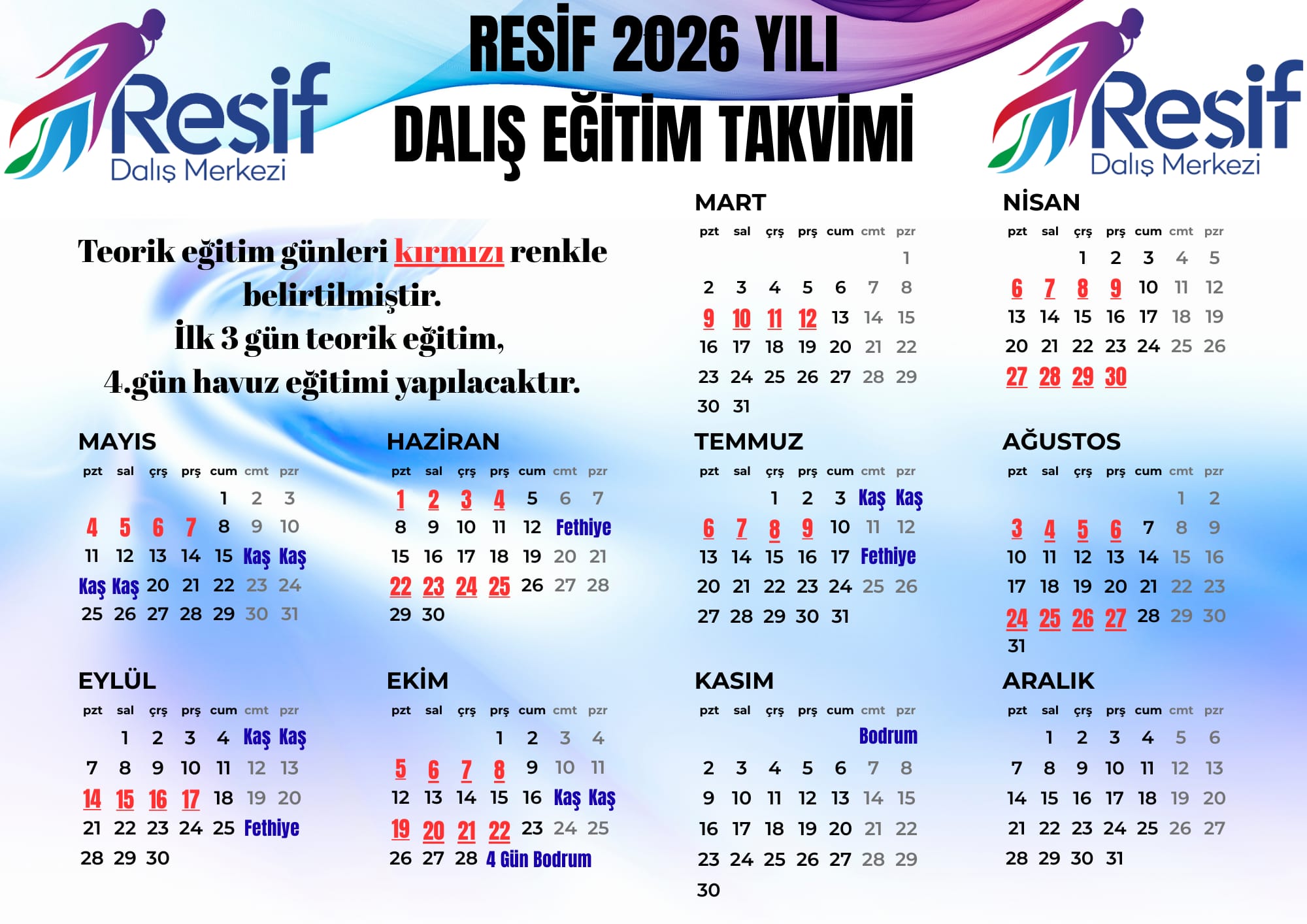 2026 Yılı Eğitim Takvimi