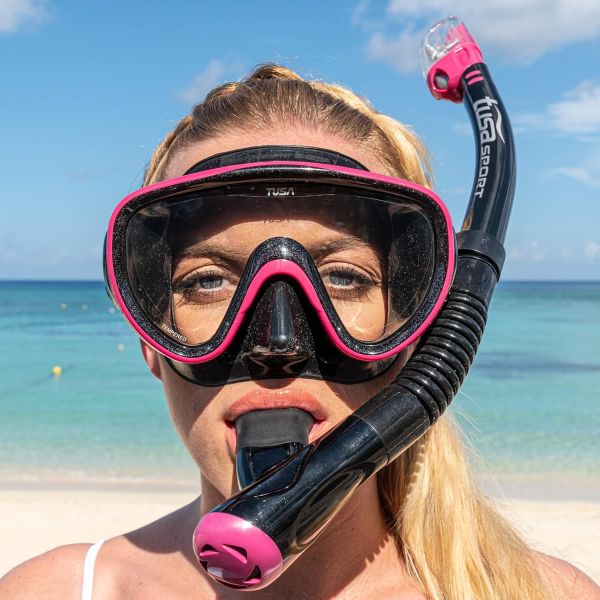 TUSA Visio Maske Şnorkel Seti ( Pembe )