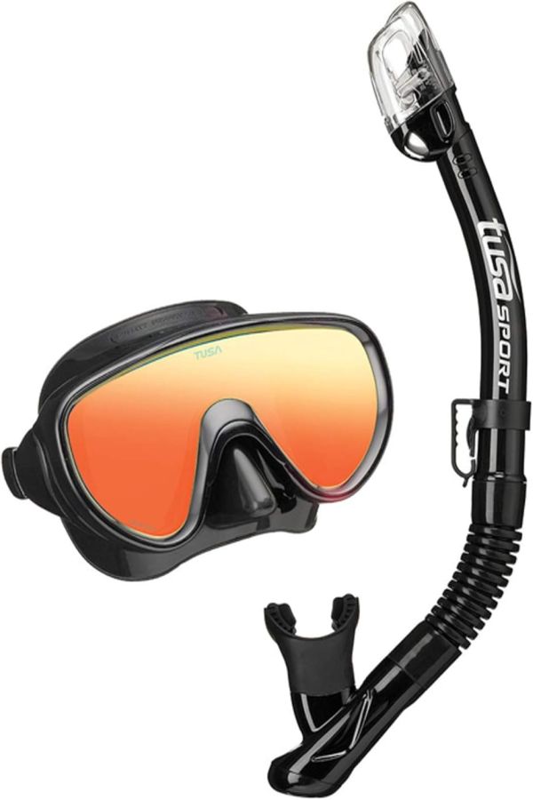 TUSA Visio Maske Şnorkel Seti ( Aynalı Cam )